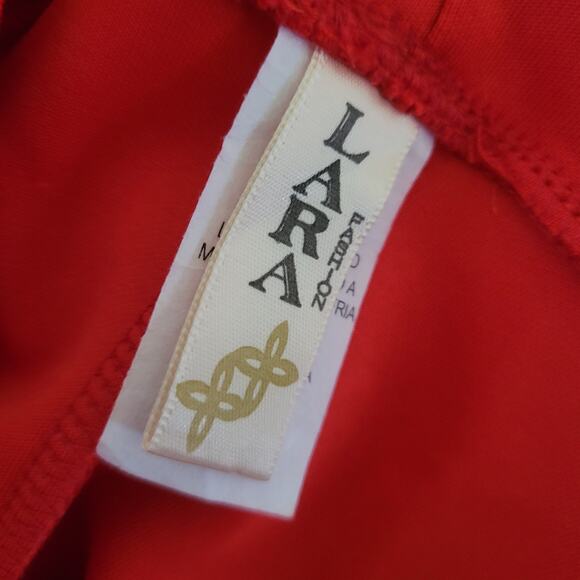 Lara Fashion Red Fit & Flare Midi Skirt Size M – Made in USA, High Waist Stretch - Picture 3 of 7